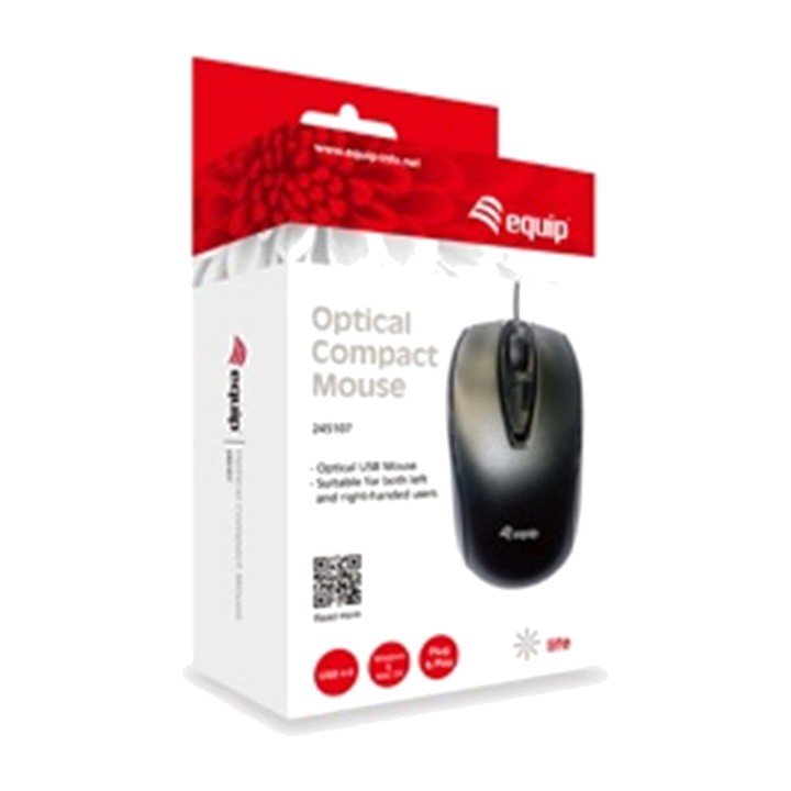 EQUIP Kompakte optische USB-Maus mit Kabel LIFE 245107