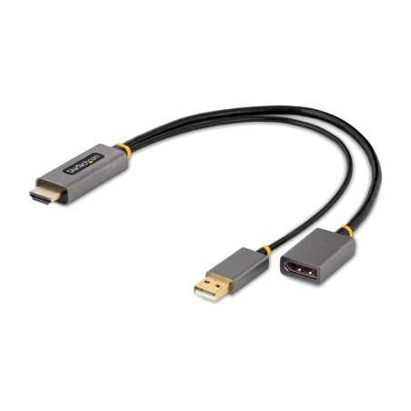 aktives hdmi-zu-displayport-adapterkabel mit usb-a-stromversorgung 4k60hz 30 cm 128hdmidisplayport