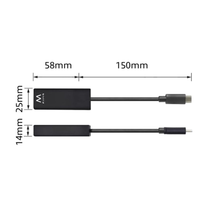 EWENT Gigabit USB-C-nätverksadapter till RJ45 med kabel