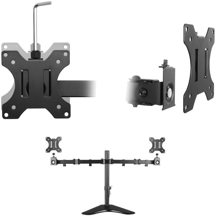 EWENT Desktop stand with base for two monitors EW1536 32"