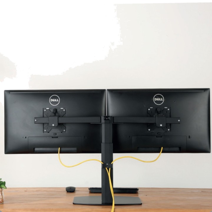 EWENT Desk mount with gas-spring arms for two monitors