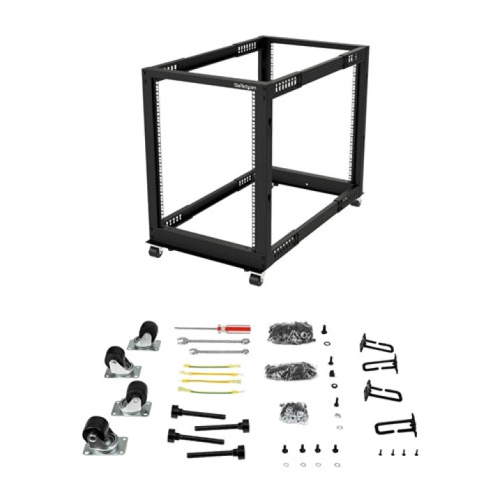 STARTECH.COM Offenes 4-Pfosten-Rack mit Rollen und