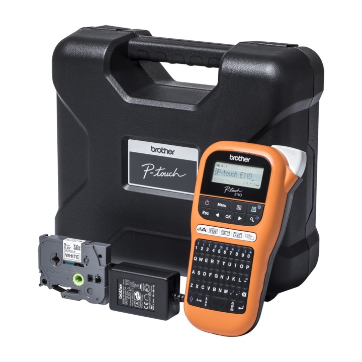 BROTHER Label maker with keyboard and case P-TOUCH PT-E110VP