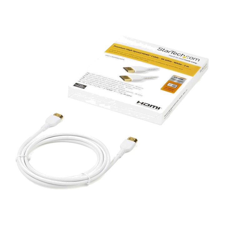 STARTECH.COM Certifierad HDMI 2.0 Premium-kabel, tunn och