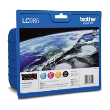 pack of 4 original ink cartridges lc-985