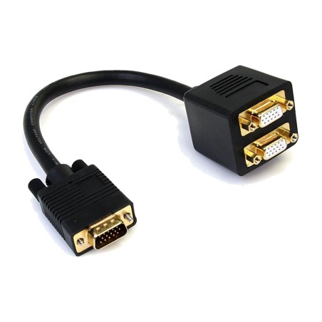 cable divisor vga de macho a doble hembra 30 cm vgaspl1vv