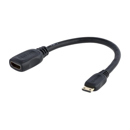 adaptér mini hdmi, samec na štandardnú samicu, s káblom 4k 12,5 cm hdacfm5in