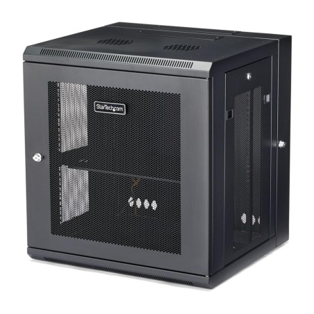 wall-mounted rack cabinet with 4 posts and shelf 12u 19" rk12walhm