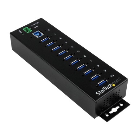 hub usb industrial de 10 puertos con protección esd 3.2-gen1 5gbps st1030usbm