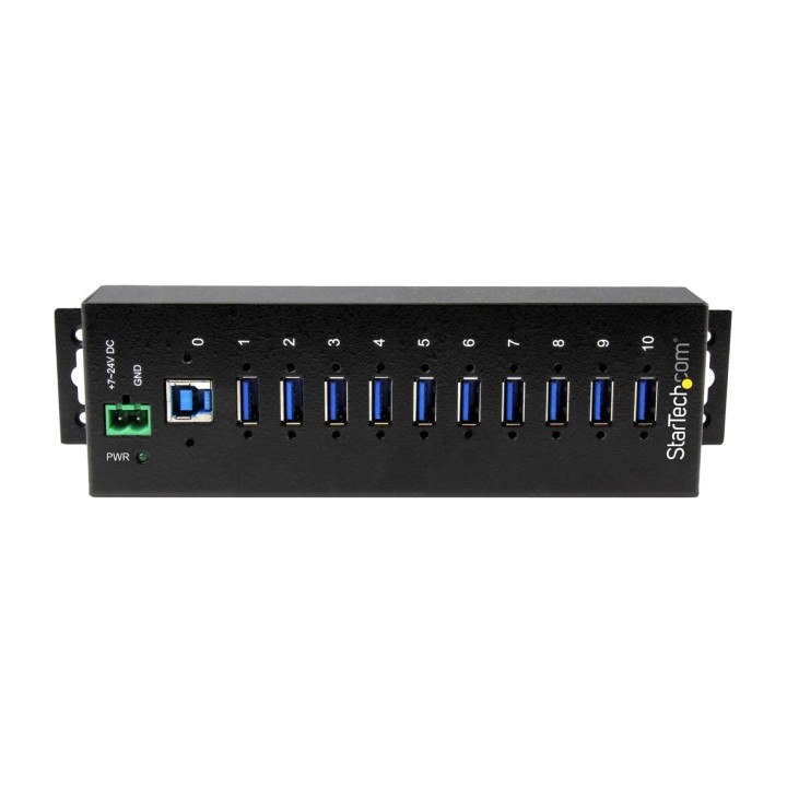 STARTECH.COM Hub USB industrial de 10 puertos con protección