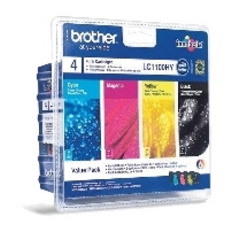 pack of 4 high-capacity original ink cartridges lc-1100hy