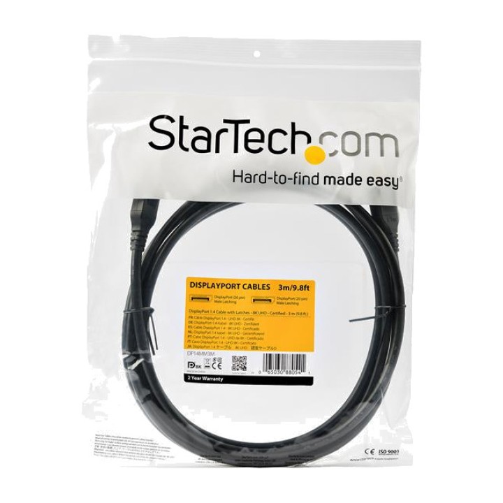 STARTECH.COM Vysoce výkonný kabel DisplayPort 1.4 8K60HZ
