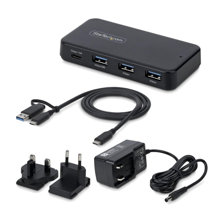 STARTECH.COM Hub USB-A e USB-C a 4 porte autoalimentato
