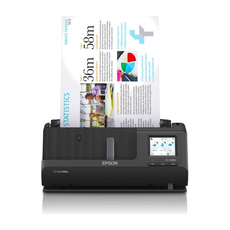 scanner per documenti compatto con alimentatore automatico, scansione fronte/retro e wi-fi es-c380w a4 30ppm