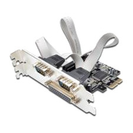 scheda pci express con 2 porte seriali e 1 porta parallela rs232 db9 db25