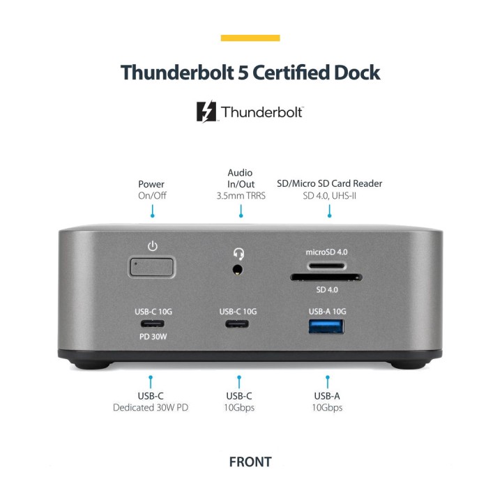 STARTECH.COM Docking station Thunderbolt 5 13 in 1 per