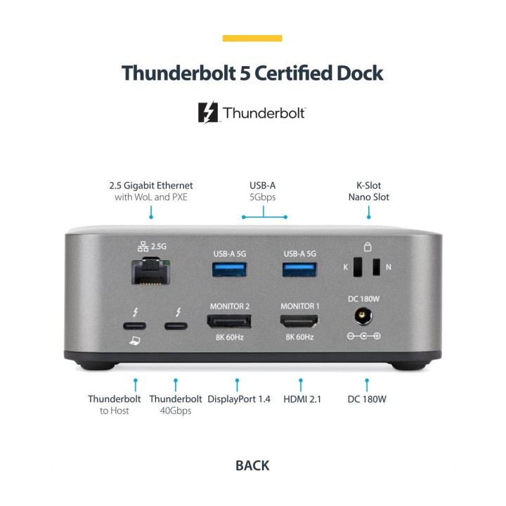 STARTECH.COM Docking station Thunderbolt 5 13 in 1 per