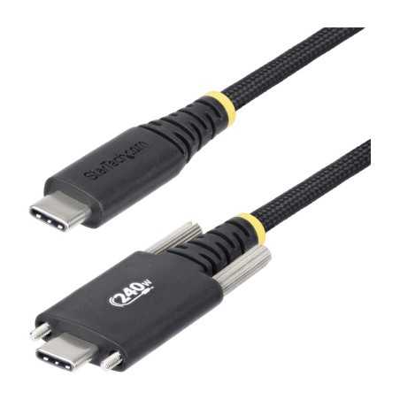 cable usb-c de carga con fijación por tornillo lateral epr 240w 5a 2 m s2cepr2m-usbslcable