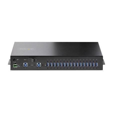16-port industrial usb 3.0 hub with metal rack-mount enclosure 5gbps s5g16aindsusb-ahub