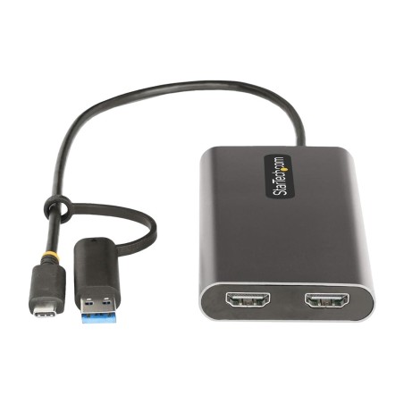 adaptador usb-c amb clau usb-a a doble hdmi 4k60hz 30 cm 109b-usbchdmi