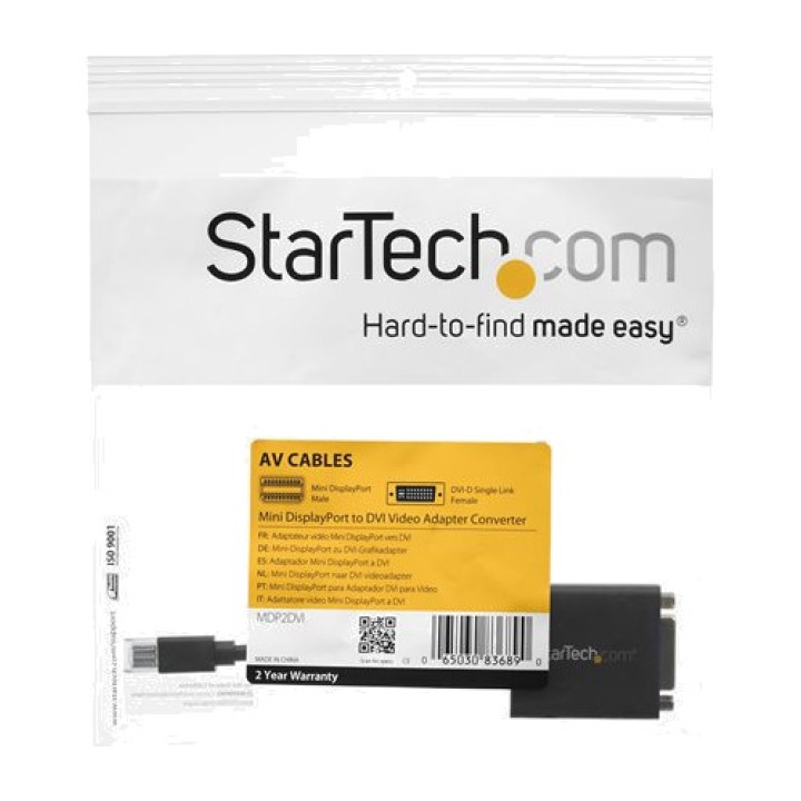STARTECH.COM Adaptador Mini DisplayPort macho a DVI hembra MDP2DVI DSP0000039476