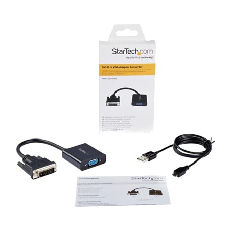adaptador activo dvi-d macho a vga hembra con alimentación usb 1080p dvi2vgae