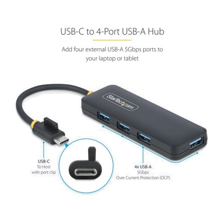 STARTECH.COM Mini-USB-C-Hub auf 4 USB-A-Anschlüsse 3.2-GEN1