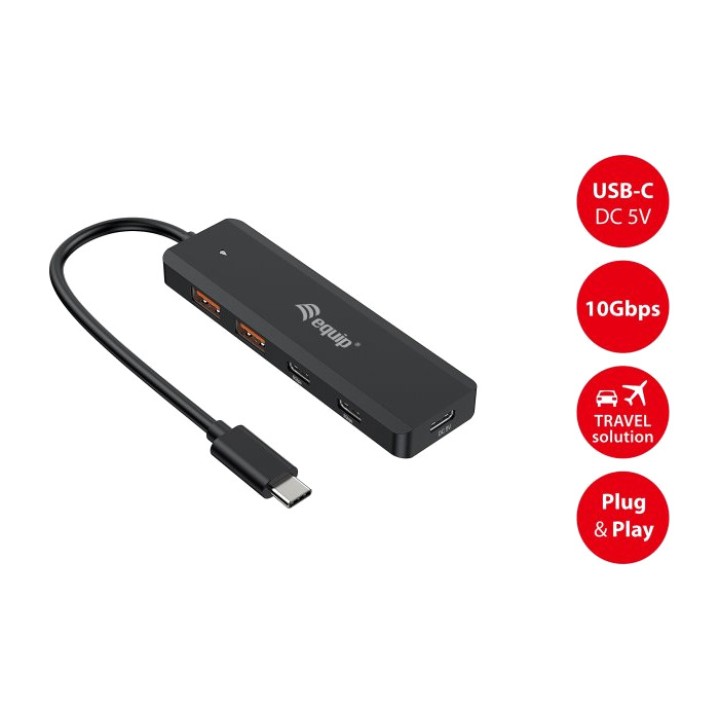 EQUIP Hub USB-C con porte di tipo A e C LIFE 3.2 GEN2 10GBPS
