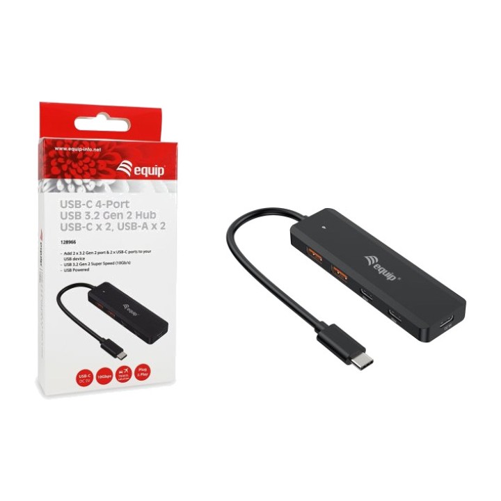 EQUIP Hub USB-C con puertos tipo A y C LIFE 3.2 GEN2 10GBPS