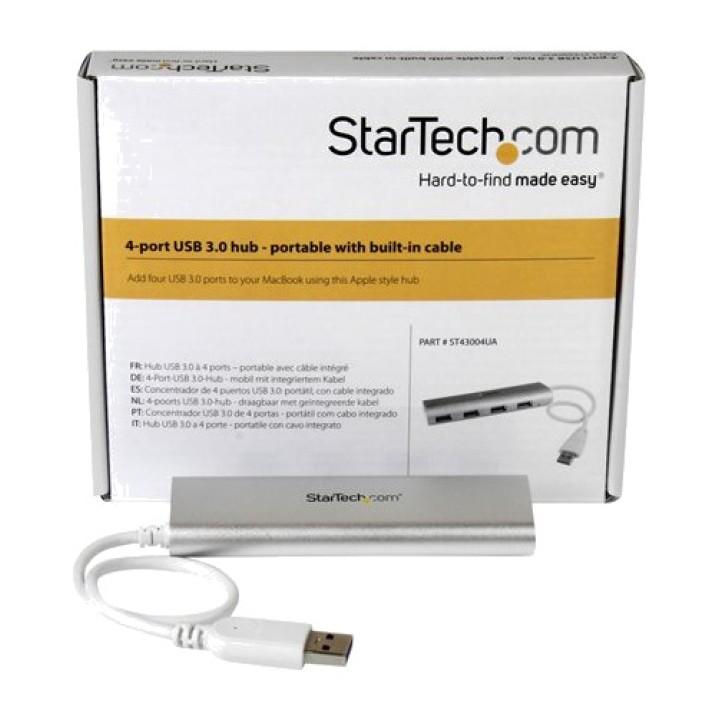 STARTECH.COM Portable aluminium USB hub with 4 ports 3.0