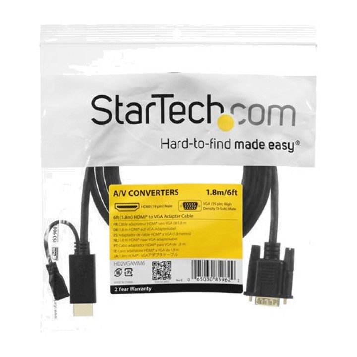 STARTECH.COM Cable conversor activo HDMI a VGA con