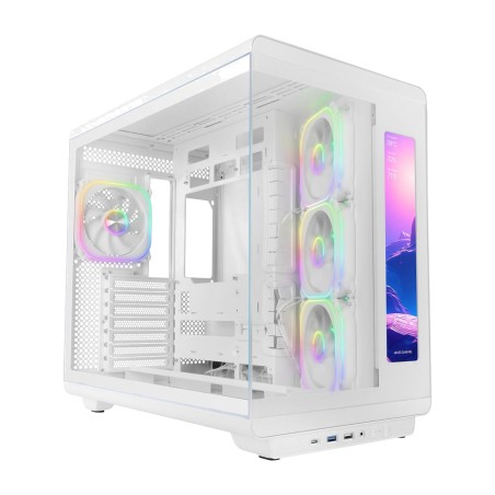skříň pc semi-tower s displejem lcd a tvrzeným sklem mc-revmax atx-argb 11,8"