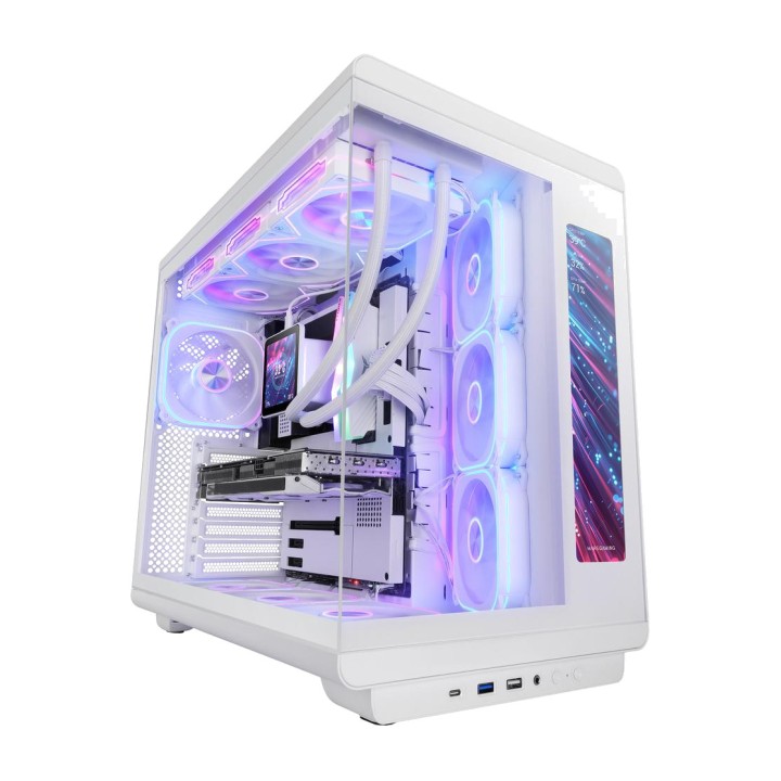 MARS GAMING Case PC mid tower con schermo LCD e vetro