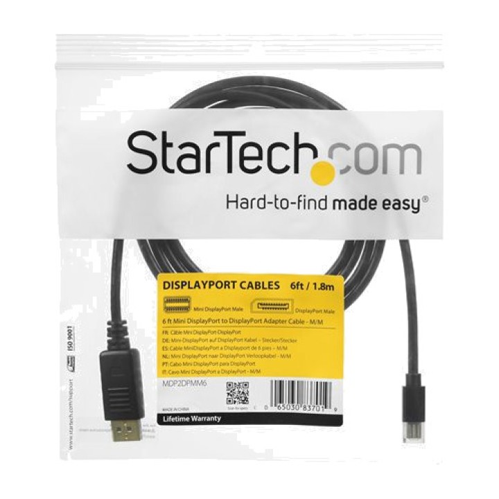 STARTECH.COM Mini DP - DisplayPort adapterkábel 1.2 4K 3 M