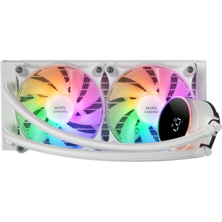 raffreddamento a liquido aio per cpu con display e illuminazione frgb ml-lcd240 2x120mm