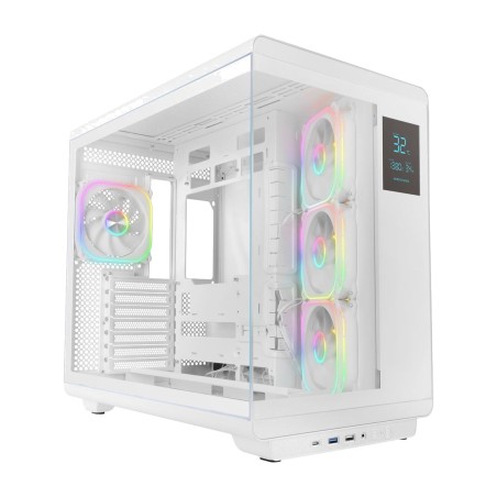 case pc mid tower con schermo lcd e vetro temperato mc-revpro atx-argb 4,3"