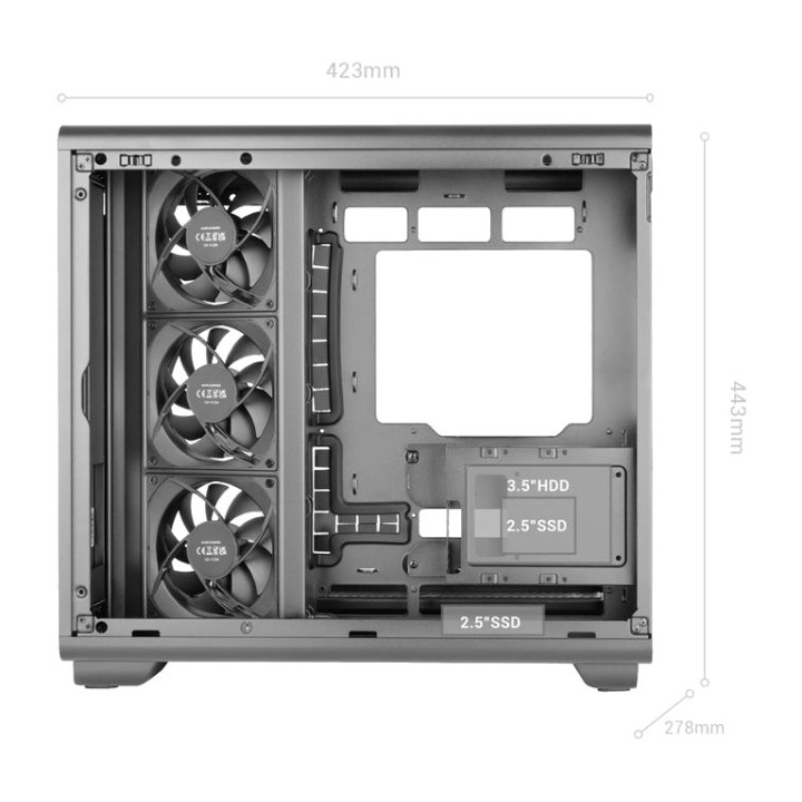 MARS GAMING Caixa per a PC semitorre amb pantalla LCD i
