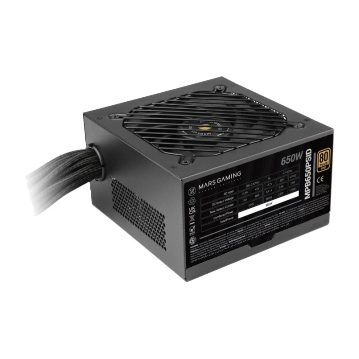 MARS GAMING PC power supply with fixed cables MPB650PSID