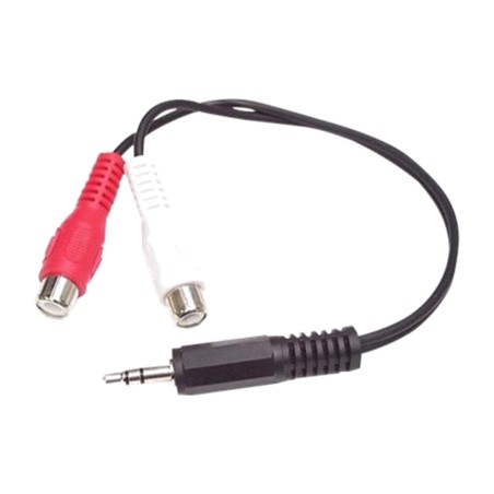 avdio adapterski kabel minijack vtič na dvojni rca vtičnici 3,5 mm 15 cm