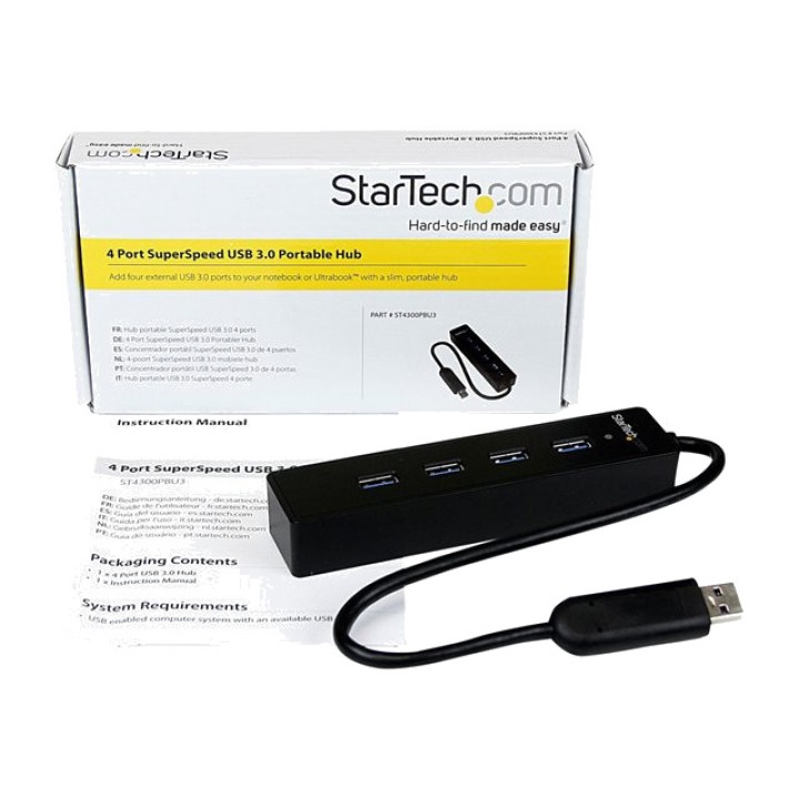 STARTECH.COM Hub USB portable à 4 ports alimenté par bus 3.0