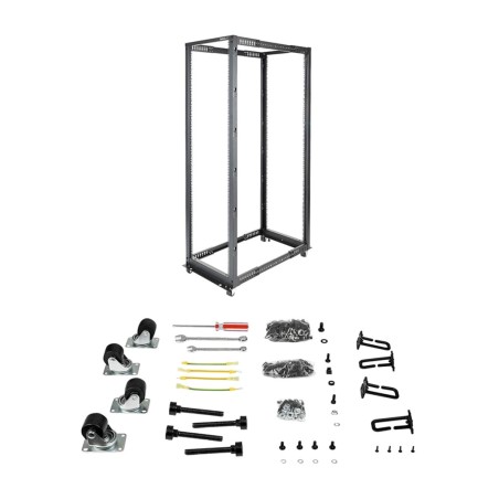 rack de marco abierto con 4 columnas y ruedas 42u 19" 4postrack42