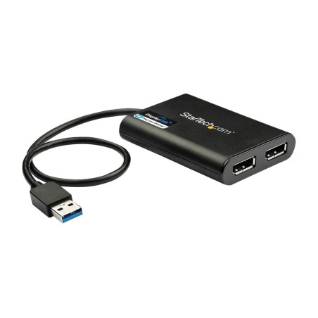 adaptador gráfico usb 3.0 a doble displayport 4k60hz 30 cm usb32dp24k60