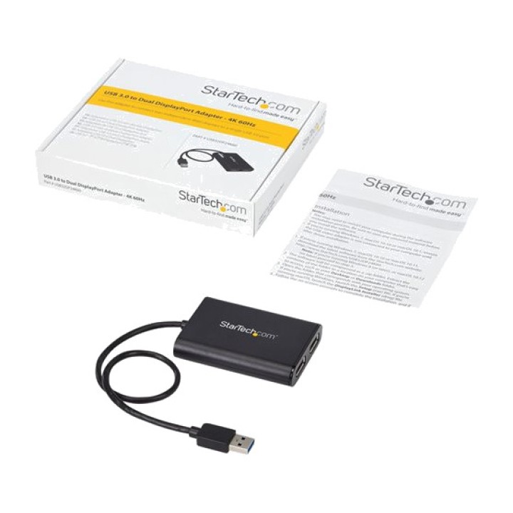 STARTECH.COM USB 3.0 grafikus adapter dupla DisplayPorthoz