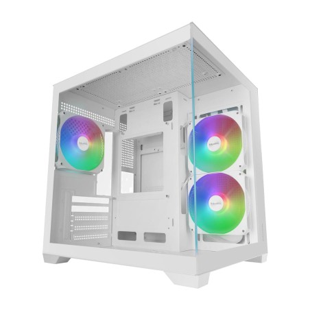 caja para pc compacta con cristal templado panorámico mc-view3 micro-atx argb