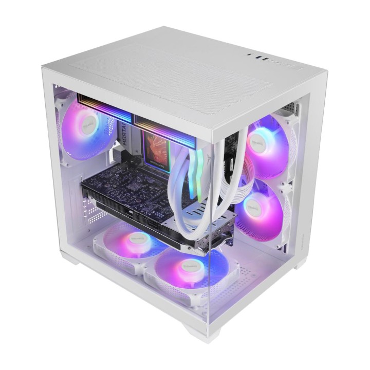 MARS GAMING Compact PC case with panoramic tempered glass