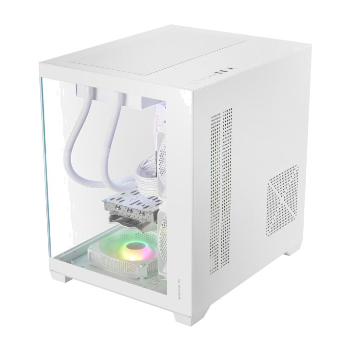 MARS GAMING Case PC compatto con vetro temperato panoramico