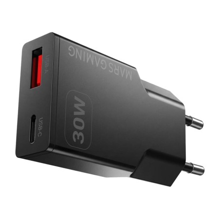 carregador de paret compacte de càrrega ràpida amb 2 ports usb md-gan30 30w