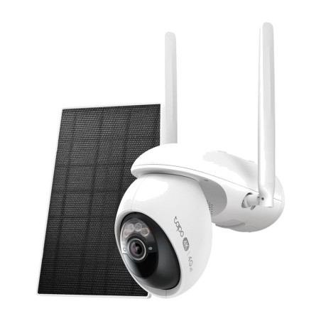 kit de caméra de vidéosurveillance ip 4g et wi-fi motorisée avec batterie et panneau solaire tapo c665g 4k