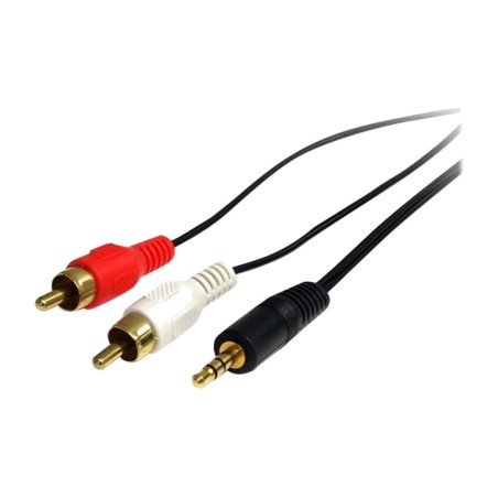 cable adaptador de audio minijack a doble rca macho 3,5 mm 28awg 91 cm mu3mmrca