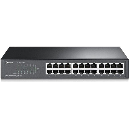 switch fast ethernet non manageable 24 ports pour bureau et rack tl-sf1024d